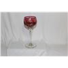 Image 1 : A Ruby Red Cut Glass Goblet