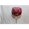 Image 2 : A Ruby Red Cut Glass Goblet