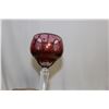 Image 4 : A Ruby Red Cut Glass Goblet