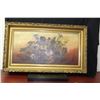 Image 1 : An Antique Oil on Canvas Still Life, Flowers
