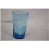 Image 1 : A Blue Glass Handpainted Tumbler