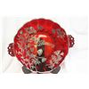 Image 1 : A Ruby Red Silver Overlay Platter