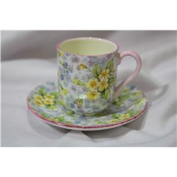 A Rare Miniature Shelley Cup and Saucer