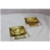 Image 1 : Lot of Two Amber Glass Ashtrays