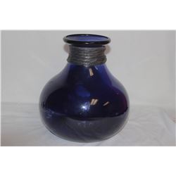 A Cobalt Blue Glass Vase