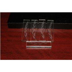 Set of 5 Etched Glass Bars