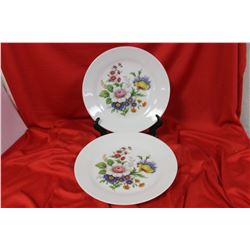A Pair of Hutschenreuther China Floral Plates