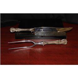Sterling Handle Carving Set