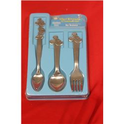 A Very Rare Walt Disney Character Stainless Steel Utensil Set by Bonny
