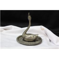 A Pewter? Swan Figure