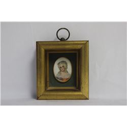 A Miniature Porcelain Portrait Painting