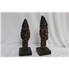 Image 1 : Lot of 2 Wooden Statues