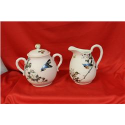 Set of Two Japanese Kutani? Cream and Sugar