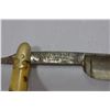 Image 4 : A Faux Turtle Shell Gilt Edge Straight Razor