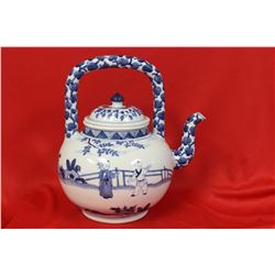 A Blue and White Chinese Teapot