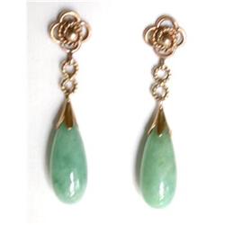 Vintage Green Jadeite Earrings #1221615