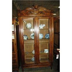 French Louis XVI St walnut bookcase c.1900 #1221646