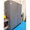 Image 1 : GREY 2 DOOR STEEL CABINET 84"H X 60"L X 24"W