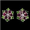 Image 1 : Natural  Rhodolite Garnet Amethyst Chrome Diopside