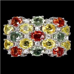 Natural Multi Color  Sapphire Ring
