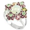 Image 3 : NATURAL OPAL TSAVORITE GARNET & TOURMALINE Ring