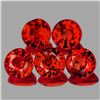 Image 1 : Natural AAA Red Orange Sapphire 5 Pcs{Flawless-VVS}