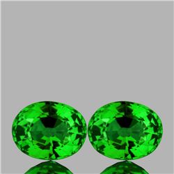 Natural Chrome Green Tsavorite Garnet Pair - FL