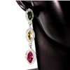 Image 2 : Natural Unheated Marquise Tourmaline Earrings
