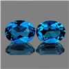 Image 1 : Natural  AAA London Blue Topaz Pair {Flawless-VVS1}