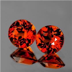 Natural Mandarin Orange Spessartite Garnet Pair {VVS}