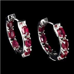 Natural Pigeon Blood Red Ruby Earrings