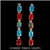 Image 1 : Natural Untreated Multi Color Opal Earrings