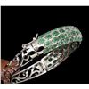 Image 2 : Natural  Top Rich Green Emerald 118.28 CT Bangle