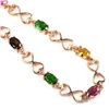 Image 2 : Natural MULTI COLOR TOURMALINE CHROME DIOPSIDE Bracelet