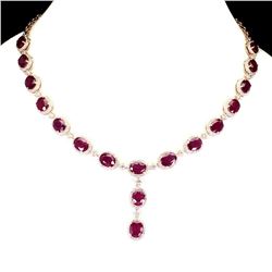 Genuine Pigeon Blood Red Ruby Necklace