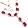Image 2 : Genuine Pigeon Blood Red Ruby Necklace