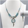 Image 1 : TURQUOISE BEAD NECKLACE AND BRACELET SET