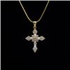 Image 2 : AMAZING14 KT STAMPED GOLD PLATED CROSS PENDANT