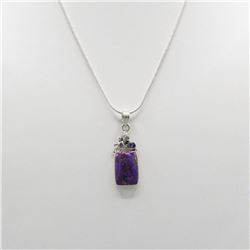 GORGEOUS 11 CT ARIZONA LAVENDER TURQUOISE PENDANT
