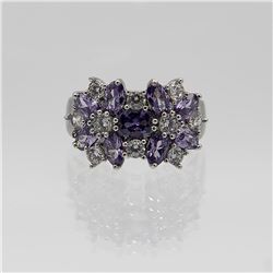 Beautiful 11.5 Ct. Diamond and Amethyst Ring