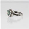Image 2 : Stunning 3 Ct Emerald Green Colored Diamond Ring.