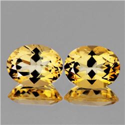 NATURAL GOLDEN YELLOW CITRINE Pair 16x12 MM - FL
