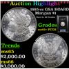 Image 1 : ***Auction Highlight*** PCGS 1885-cc GSA HOARD Morgan Dollar $1 Graded ms65+ By PCGS (fc)