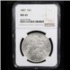 Image 2 : NGC 1887-p Morgan Dollar $1 Graded ms63 By NGC