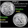 Image 1 : 1936-p Walking Liberty Half Dollar 50c Grades GEM Unc