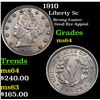 Image 1 : 1910 Liberty Nickel 5c Grades Choice Unc