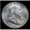 Image 2 : 1962-d Franklin Half Dollar 50c Grades Select Unc