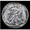 Image 2 : 1945-d Walking Liberty Half Dollar 50c Grades Choice+ Unc