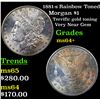 Image 1 : 1881-s Rainbow Toned Morgan Dollar $1 Grades Choice+ Unc