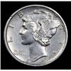 Image 2 : 1919-d Mercury Dime 10c Grades AU Details